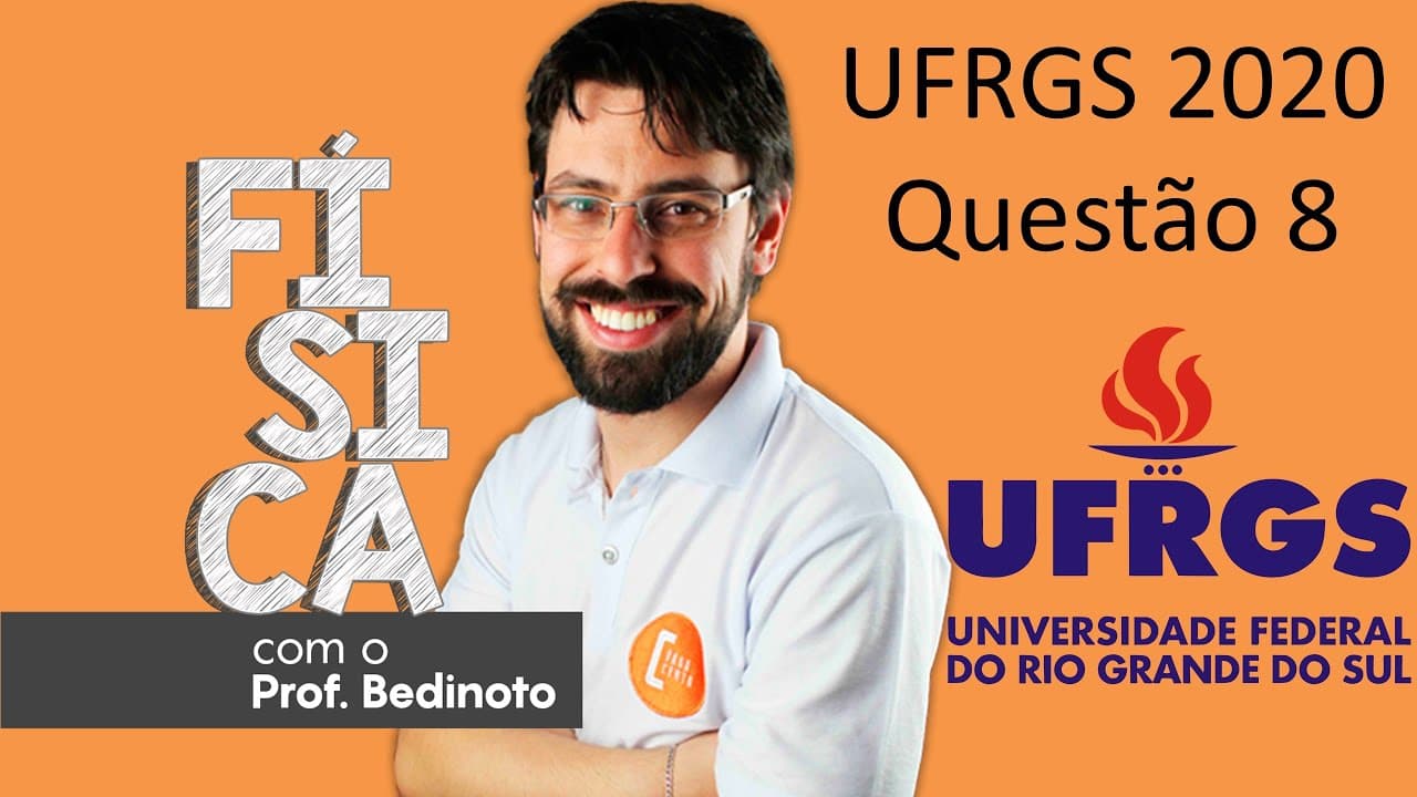 Thumbnail: UFRGS 2020 - Questão 8 - A figura abaixo representa um pêndulo cônico: um pequeno corpo de massa m