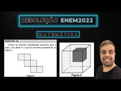 Thumbnail da aula: ENEM 2022 Dentre as diversas planificações possíveis para o cubo uma delas é a que se encontra