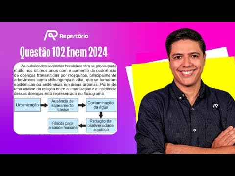 Thumbnail da aula: [ENEM 2024] Questão 102: As autoridades sanitárias brasileiras têm se preocupado...