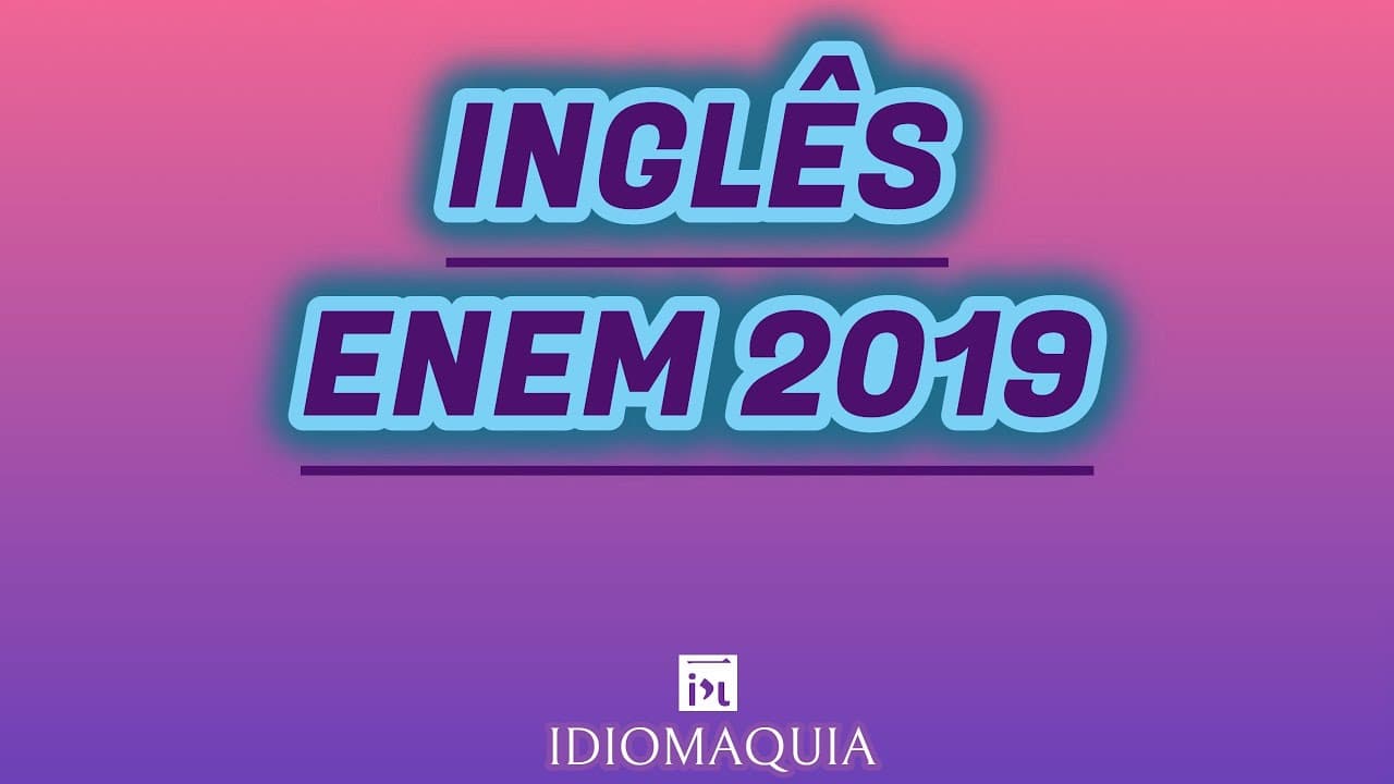 Thumbnail: ENEM - prova de inglês (caderno azul/2019).