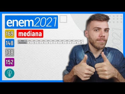 Thumbnail da aula: 🛑148 Enem 2021 - MEDIANA - O quadro apresenta o número de terremotos de magnitude maior ou igual a 7