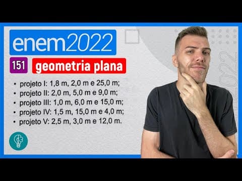 Thumbnail da aula: ENEM 2022 - Q151 -  Um casal planeja construir em sua chácara uma piscina com o...- GEOMETRIA PLANA