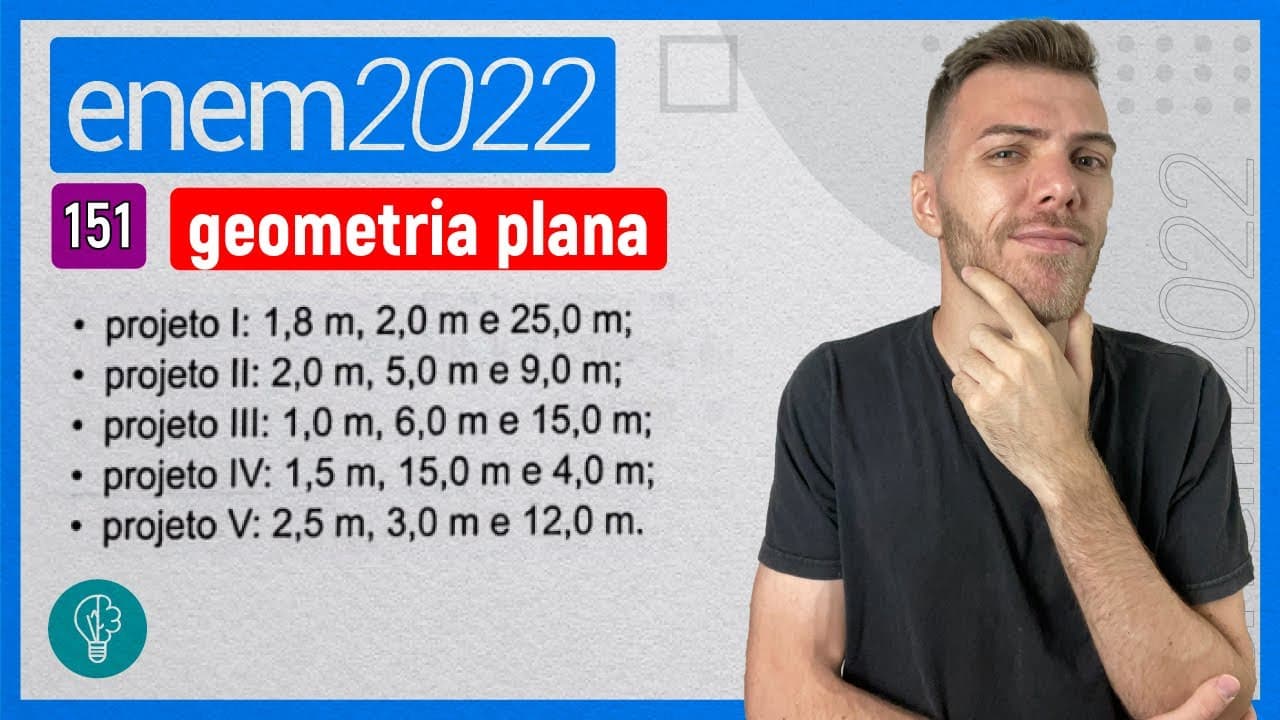 Thumbnail: ENEM 2022 - Q151 -  Um casal planeja construir em sua chácara uma piscina com o...- GEOMETRIA PLANA