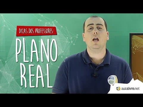 Thumbnail da aula: #Dica dos Professores - História do Brasil - Plano Real