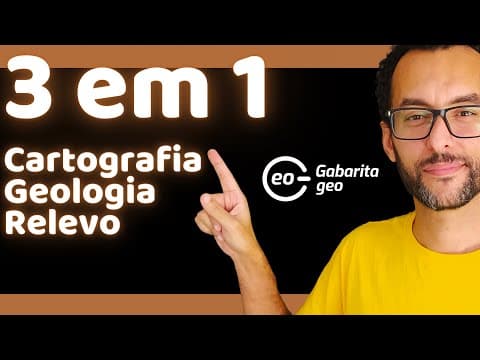 Thumbnail da aula: Tudo em 36 minutos | Tudo sobre CARTOGRAFIA | CICLO DAS ROCHAS e ESTUTURA DO RELEVO | GEOGRAFIA