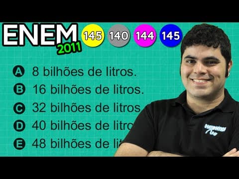 Thumbnail da aula: ENEM 2011 Matemática #10 - Conversão de mililitros em litros e café no Brasil