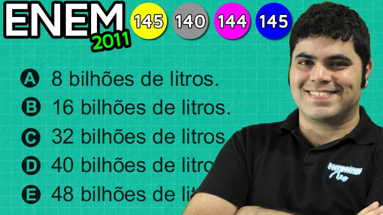Thumbnail: ENEM 2011 Matemática #10 - Conversão de mililitros em litros e café no Brasil