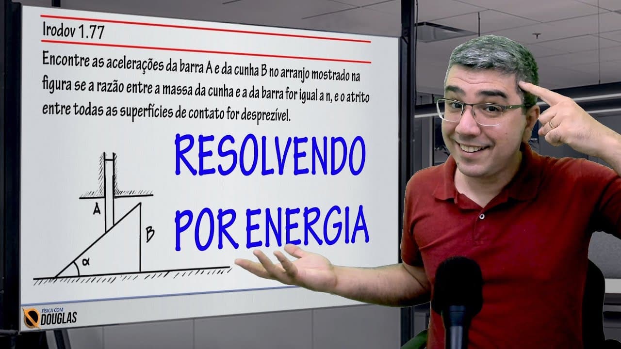 Thumbnail: Solução por ENERGIA: Questão nível olímpico de Mecânica do Irodov 1.77 | ITA IME Olimpíada de Física