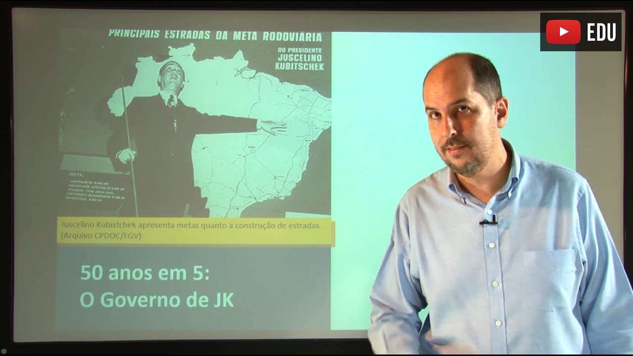 Thumbnail: Videoaulas Poliedro | Enem | 50 anos em 5: O governo de JK
