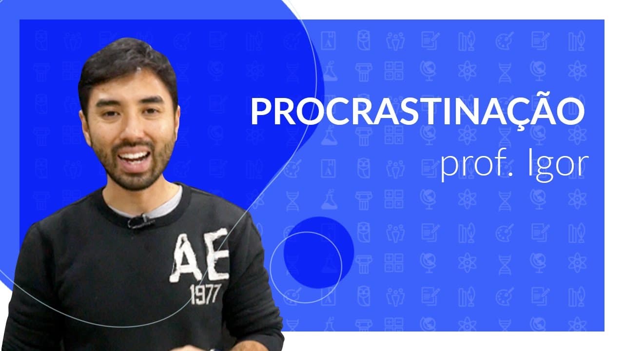 Thumbnail: COMO VENCER A PROCRASTINAÇÃO NOS ESTUDOS?
