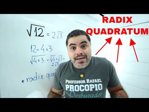 Thumbnail da aula: 🤯 √12 = 2√3 RADIX QUADRATUM 12 | Uma Explicação VISUAL para RAIZ QUADRADA de 12 igual a 2 raiz de 3