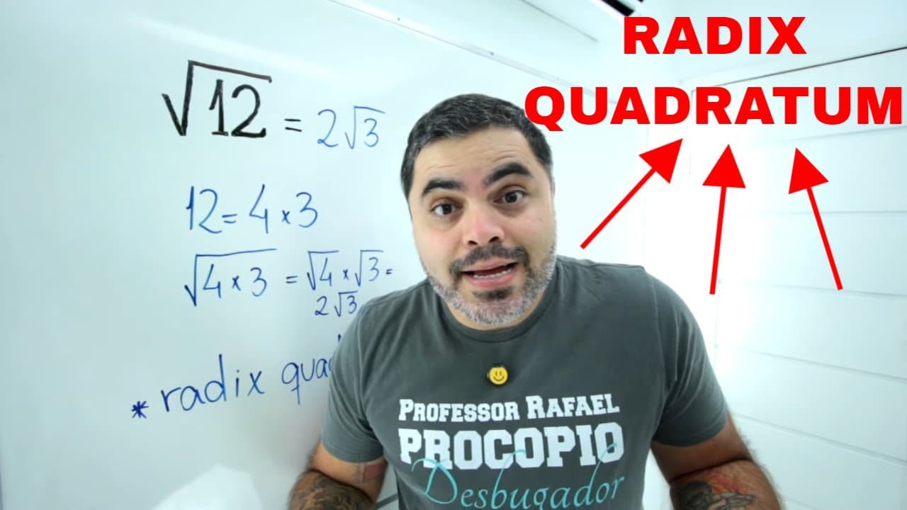 Thumbnail: 🤯 √12 = 2√3 RADIX QUADRATUM 12 | Uma Explicação VISUAL para RAIZ QUADRADA de 12 igual a 2 raiz de 3