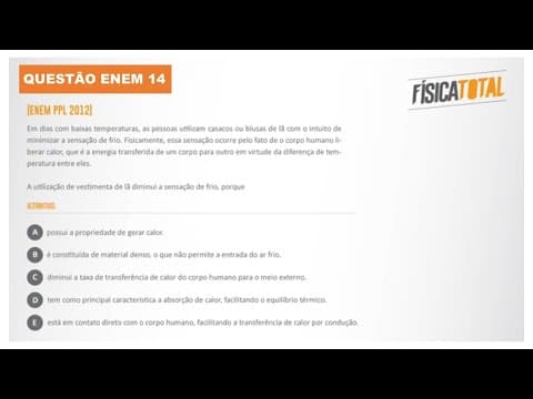 Thumbnail da aula: Lista 02 EXEMPLO 14 Fluxo de Calor