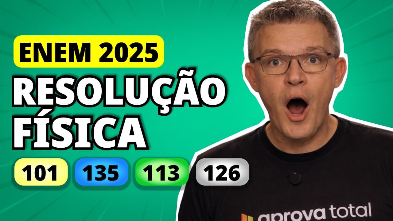 Thumbnail: ENEM 2025 FÍSICA – Questão 101 | A icterícia é uma doença que acomete recém-nascidos e pode ser