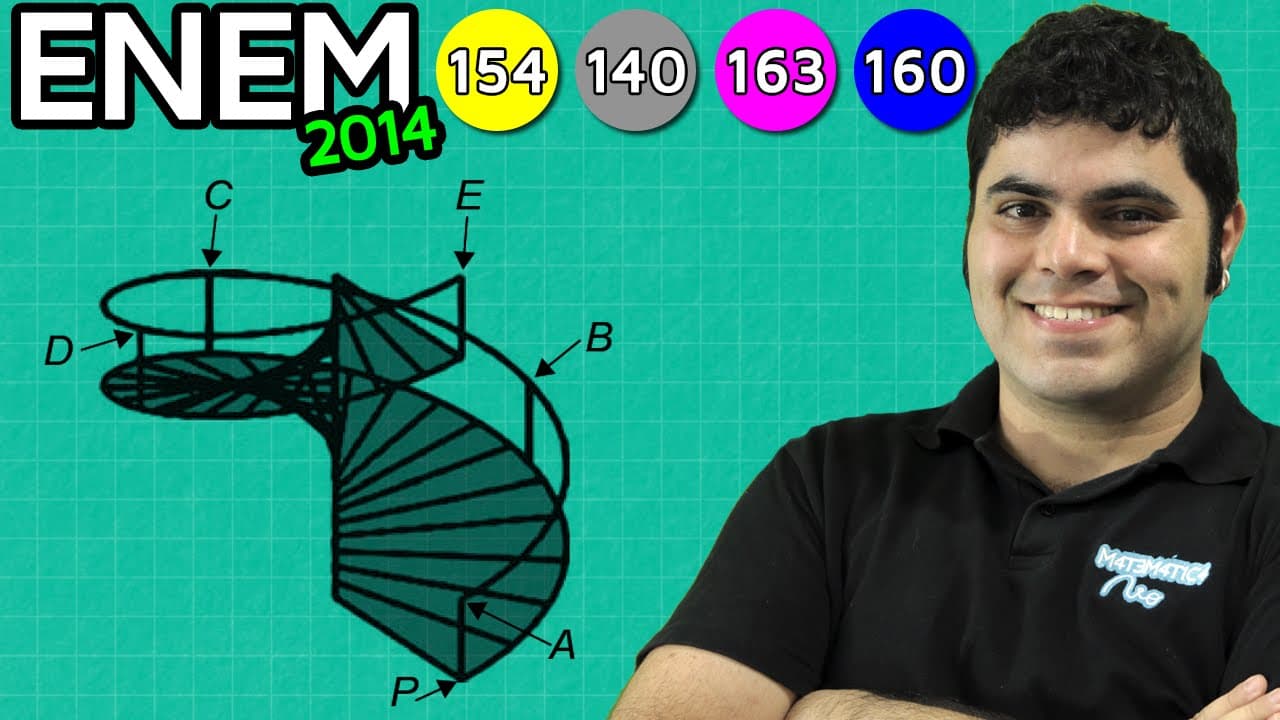 Thumbnail: ENEM 2014 Matemática #25 - Projeção Ortogonal da Escada Caracol (com pegadinha)