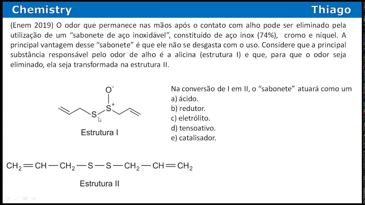 Thumbnail: ENEM 2019 - Q98 Amarela - Cinética