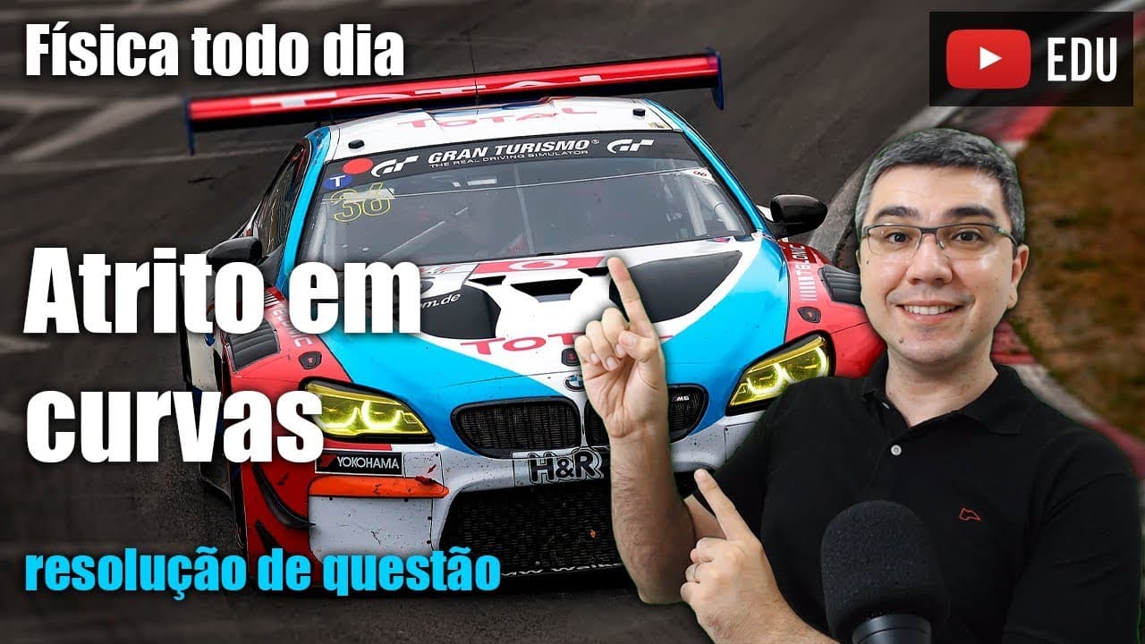 Thumbnail: Força centrípeta com atrito | Física todo dia | Questão
