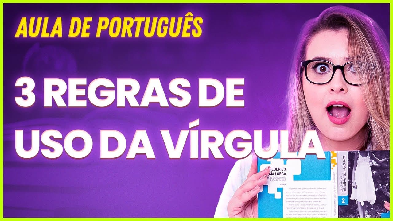 Thumbnail: 3 REGRAS DE USO OBRIGATÓRIO DA VÍRGULA (Gramática para Concursos) - Professora Pamba
