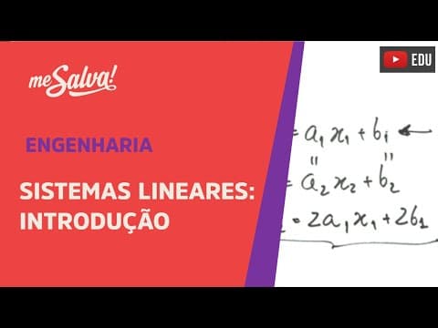 Thumbnail da aula: Me Salva! ALG01 - Álgebra Linear - Sistemas Lineares: Introdução