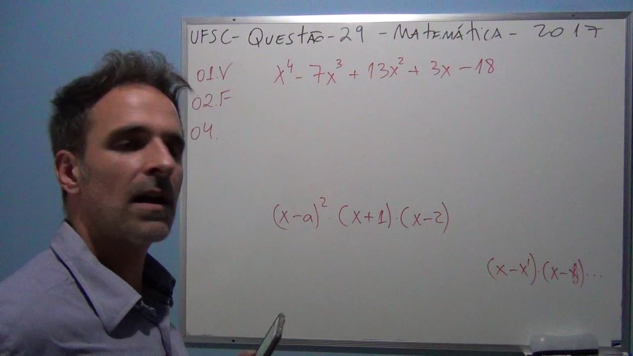 Thumbnail: UFSC 2017 Matemática Questão 29
