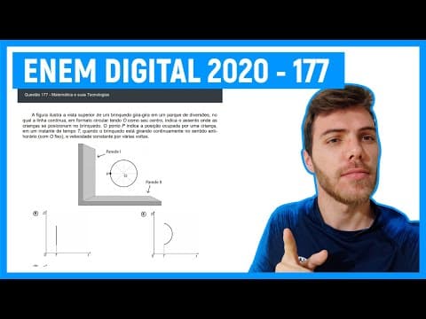 Thumbnail da aula: 🛑 GRÁFICOS - Questão 177 Enem DIGITAL 2020 - A figura ilustra a vista superior de um brinquedo