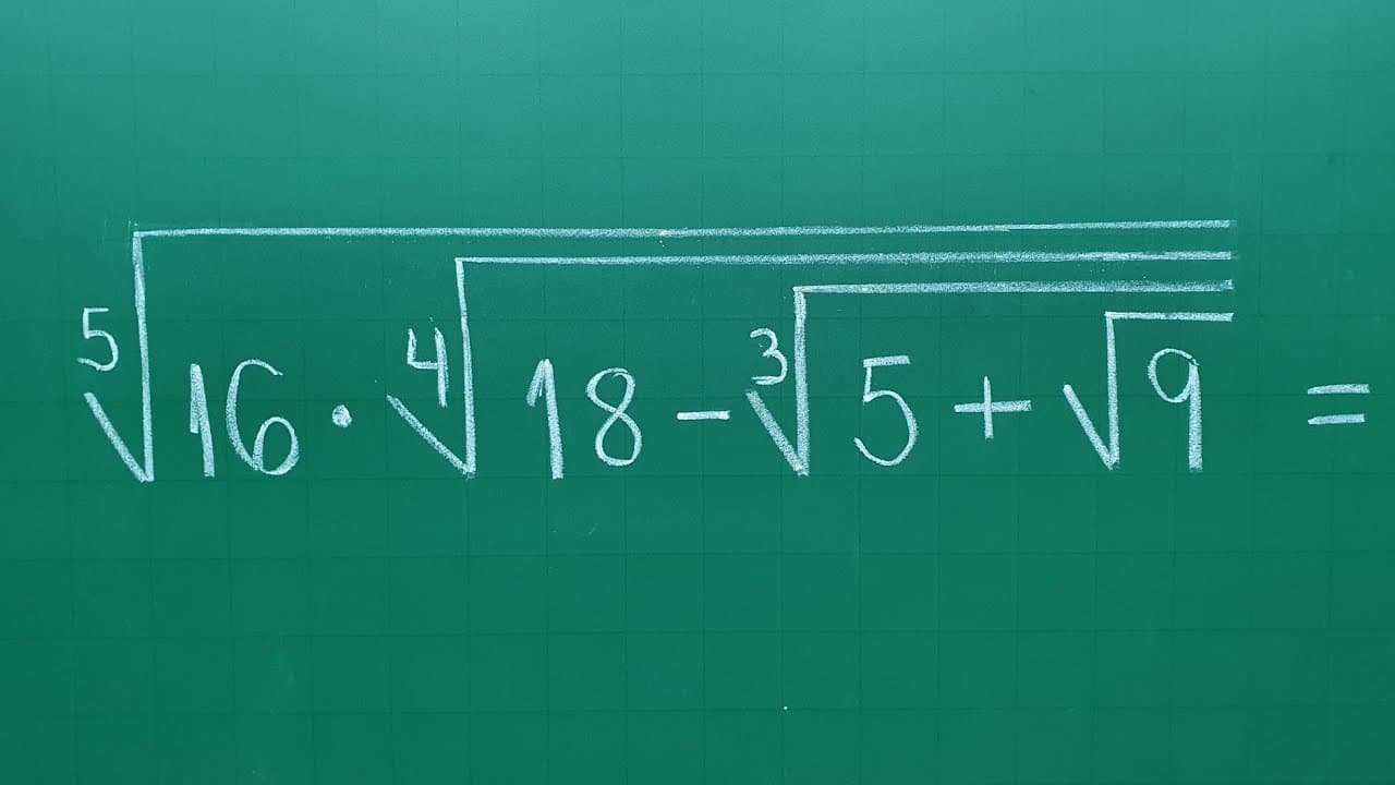 Thumbnail: RAIZ DE UMA RAIZ DE UMA RAIZ DE UMA RAIZ 😨... COMO RESOLVER? Professora Angela Matemática