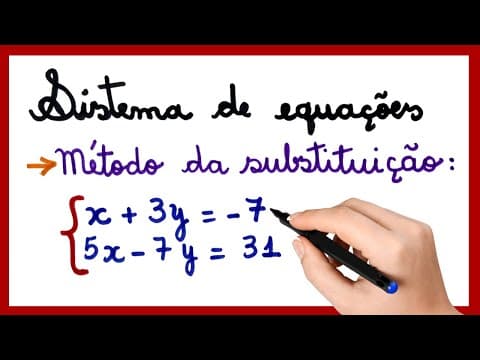 Thumbnail da aula: SISTEMA DE EQUAÇÕES - Método da SUBSTITUIÇÃO
