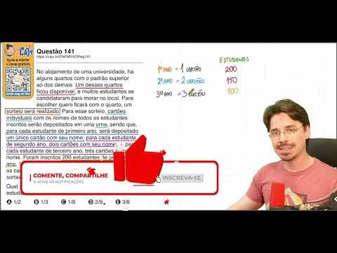 Thumbnail da aula: [ENEM 2023] 141 📘 PROBABILIDADE No alojamento de uma universidade, há alguns quartos com o padrão