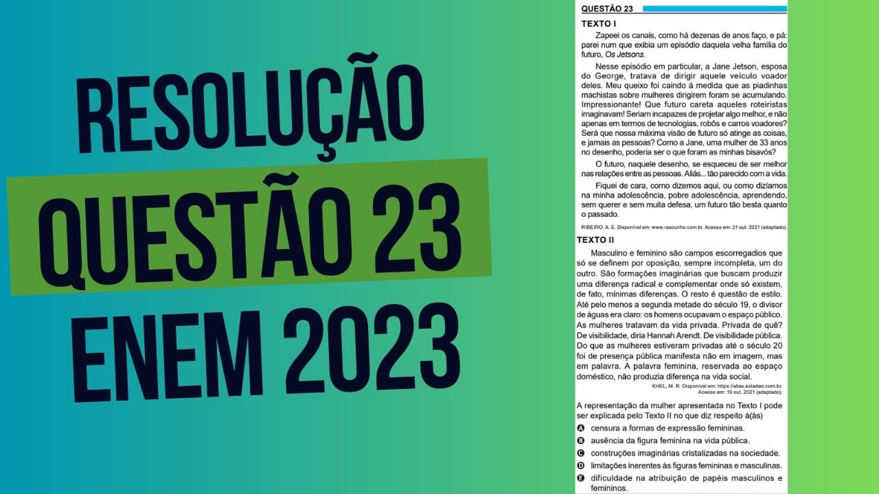 Thumbnail: Resolução questão 23 (PROVA AZUL) | Linguagens ENEM 2023