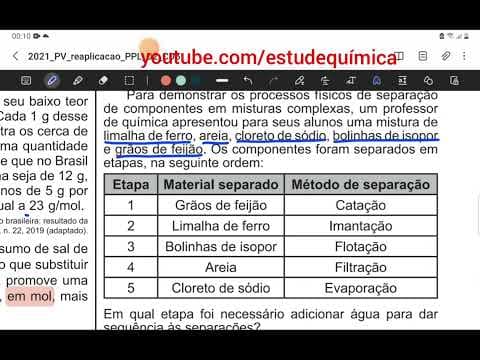 Thumbnail da aula: Enem 2021- Para demonstrar os processos físicos de separação de componentes em misturas complexas...