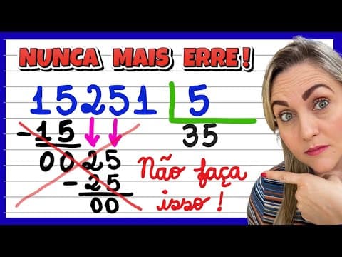 Thumbnail da aula: NUNCA MAIS ERRE UMA DIVISÃO. APRENDA COMO FAZER DIVISÃO AGORA!!! EXPLICAÇÃO DO CONTEÚDO! 📚🚀