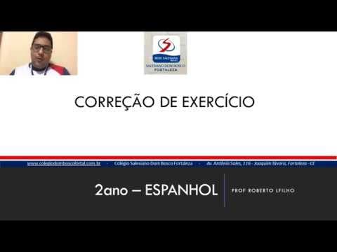 Thumbnail da aula: 2ª série - Espanhol - Aula 01-  Correção de Exercícios - Prof Roberto