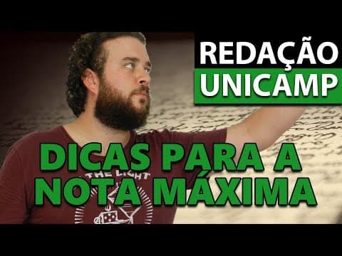 Thumbnail da aula: REDAÇÃO UNICAMP 2020 - Três dicas para a nota máxima