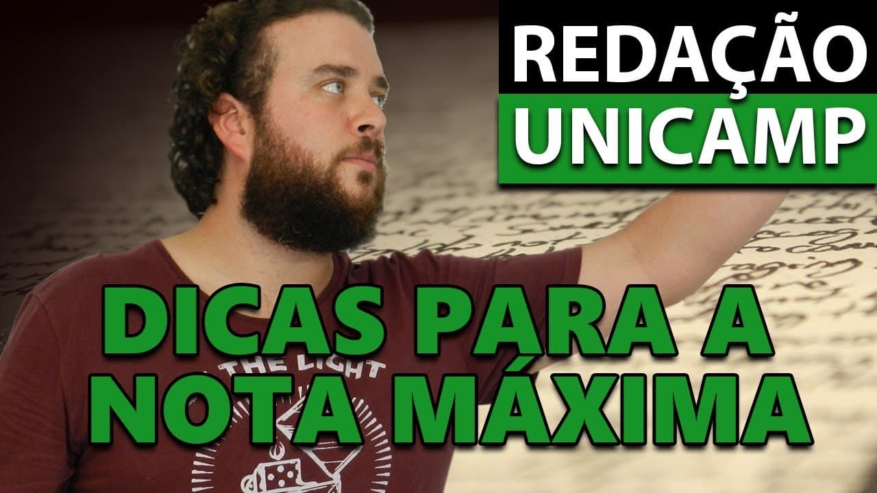 Thumbnail: REDAÇÃO UNICAMP 2020 - Três dicas para a nota máxima