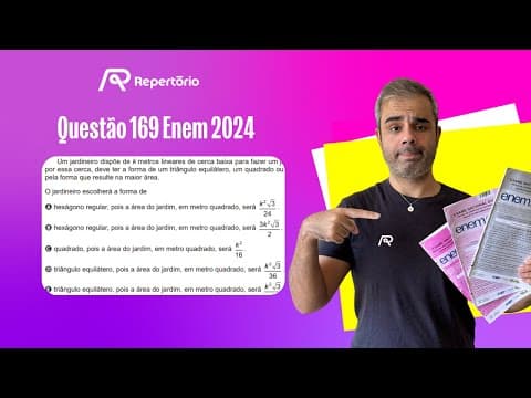 Thumbnail da aula: [ENEM 2024] Questão 169: Um jardineiro dispõe de K metros...