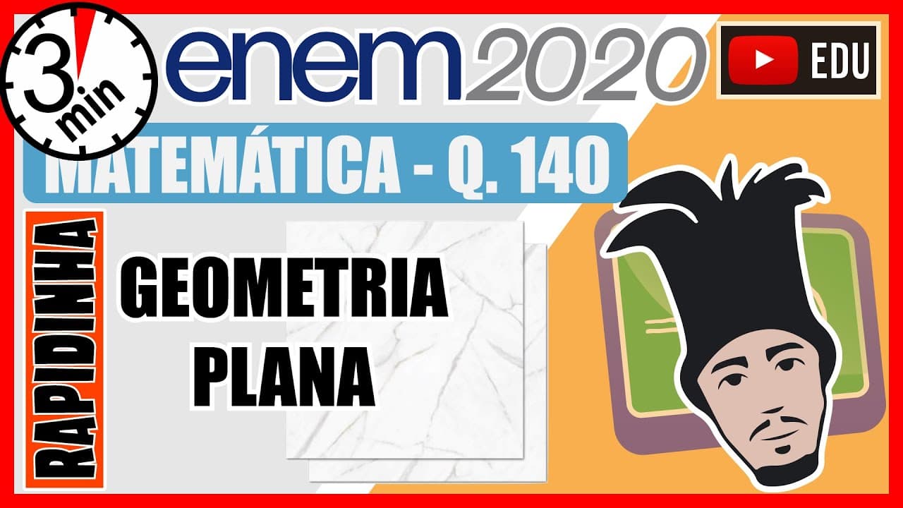 Thumbnail: 🏃‍♂️[ENEM 2020] 140 📘 GEOMETRIA PLANA O proprietário de um apartamento decidiu instalar porcelanato