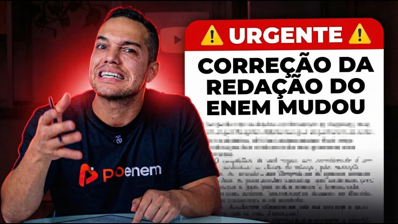 Thumbnail: Correção do ENEM MUDOU: só 6 tiraram nota 1000 em 2025