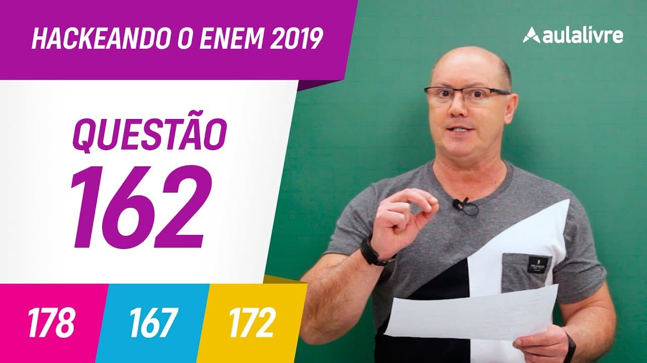 Thumbnail: Enem 2019 | Matemática: Estatística  | Questão 162 (Cinza)