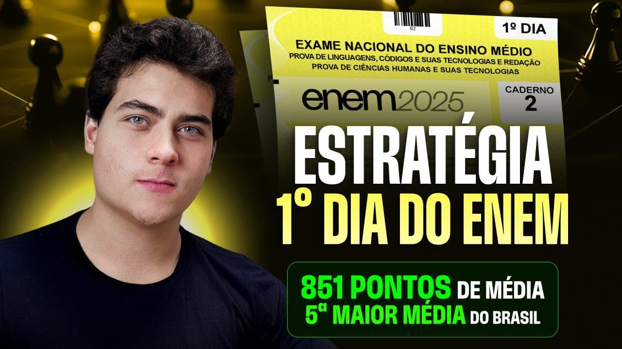 Thumbnail: Minha ESTRATÉGIA de PROVA para o 1º DIA do ENEM (6x aprovado em MED USP)
