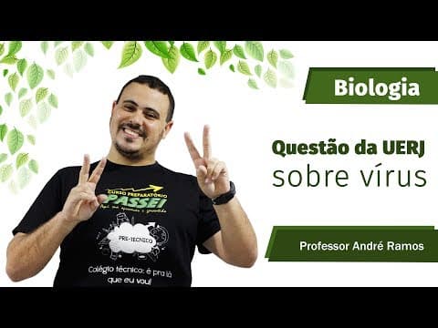 Thumbnail da aula: Questão da UERJ sobre vírus - Prof. André Ramos - Curso Preparatório Passei