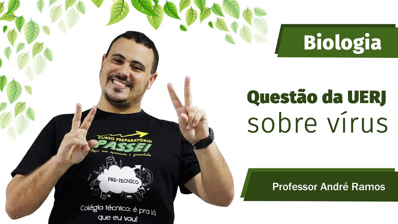 Thumbnail: Questão da UERJ sobre vírus - Prof. André Ramos - Curso Preparatório Passei