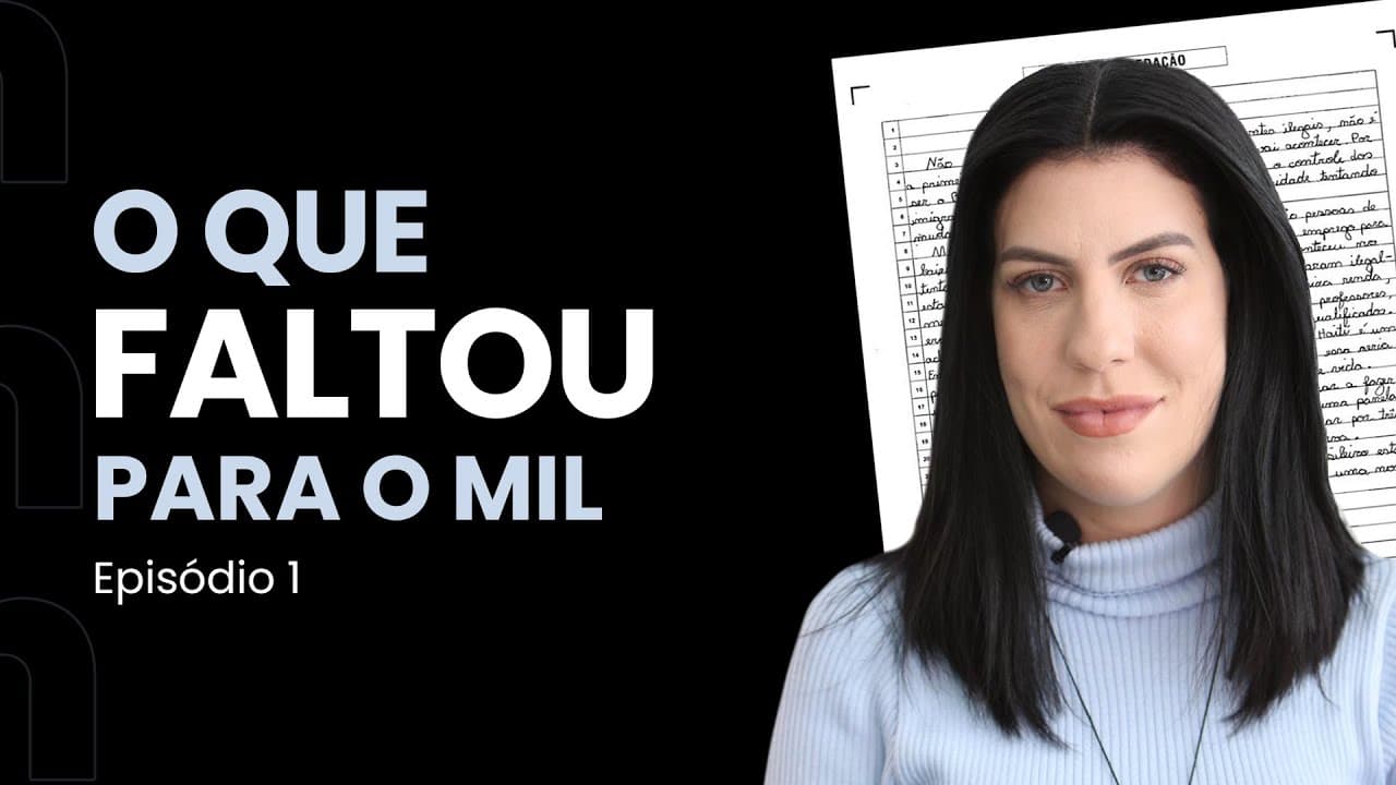 Thumbnail: O que faltou para o mil na redação do Enem? | Análise de redações do Enem 2020