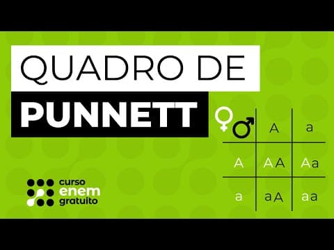 Thumbnail da aula: QUADRO DE PUNNETT | Biologia para o Enem | Claúdia de Souza Aguiar