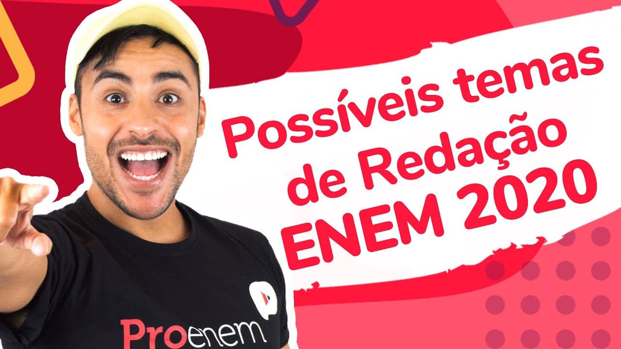 Thumbnail: POSSÍVEIS TEMAS DE REDAÇÃO PARA O ENEM 2020 | Dica Nota 1000 | Romulo Bolivar