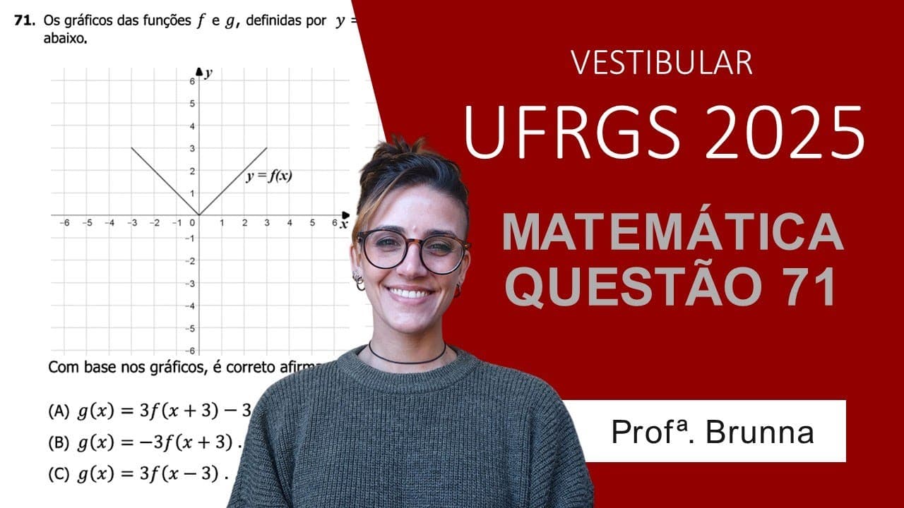 Thumbnail: Resolução Matemática UFRGS 2025 - Questão 71