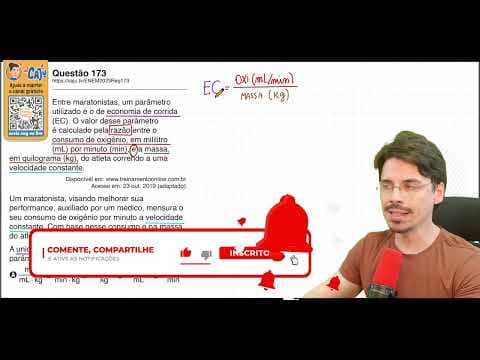 Thumbnail da aula: [ENEM 2023] 173 📘 ANÁLISE DIMENSIONAL Entre maratonistas, um parâmetro utilizado é o de economia de