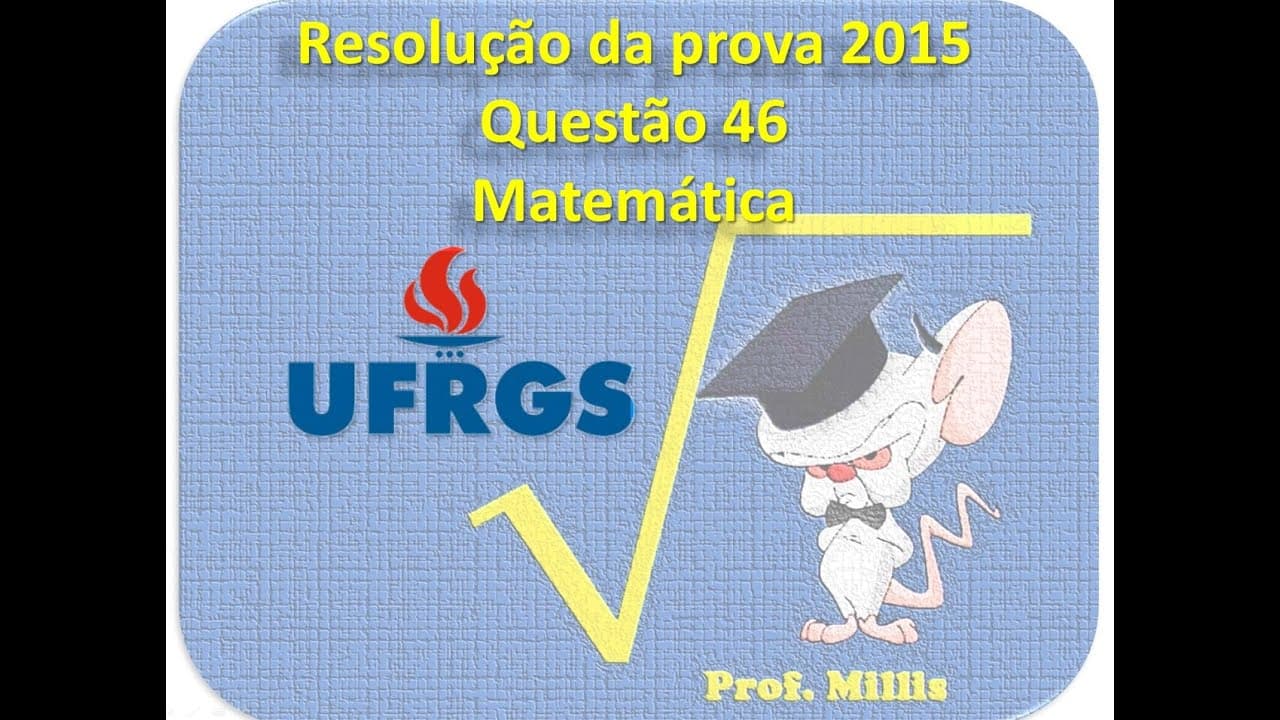 Thumbnail: Questão 46 UFRGS 2015 Matemática  - planificação de sólido - volume