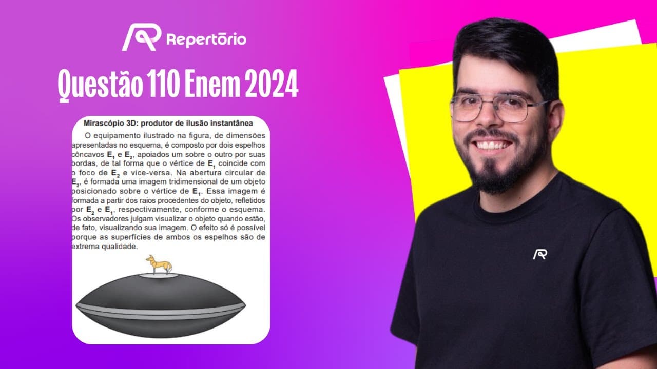 Thumbnail: [ENEM 2024] Questão 110: Mirascópio 3D: produtor de ilusão instantânea...