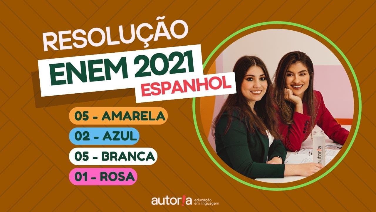Thumbnail: Enem 2021 - Autoria Linguagem - Questão 05 (Espanhol) | Linguagens, prova amarela