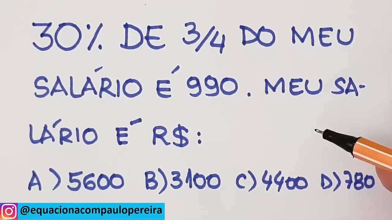 Thumbnail: 🔥 HELP MATEMÁTICA BÁSICA - Problema do Primeiro Grau - #92